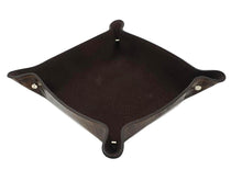 Carica l'immagine nel visualizzatore di Gallery, Svuotatasche in vero cuoio foderato in pelle Scamosciata - Stampa Coccodrillo Marrone