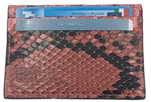 Carica l'immagine nel visualizzatore di Gallery, Porta carte di Credito in vera Pelle di pitone - ESPERANTOBELTS