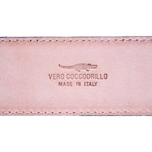 Carica l'immagine nel visualizzatore di Gallery, Cintura 2,5 cm per donna in vero Coccodrillo Moro con fibbia Nichel free - ESPERANTOBELTS