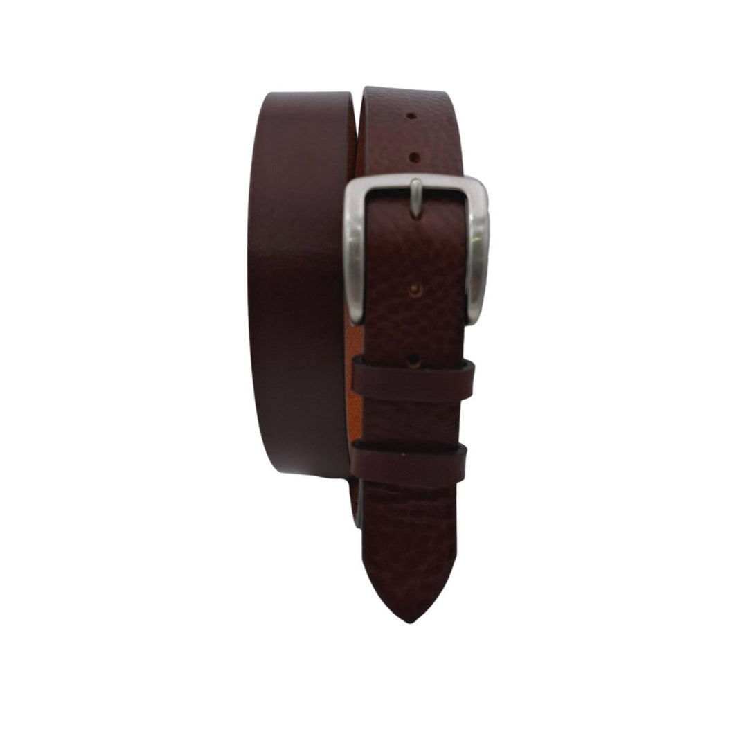 🔥 NOVITA' 🔥 Soft Bull 3,5 cm - Cintura in cuoio di toro extra morbido martellato e fibbia argentata