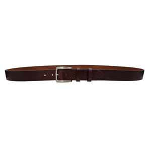 🔥 NOVITA' 🔥 Soft Bull 3,5 cm - Cintura in cuoio di toro extra morbido martellato e fibbia argentata