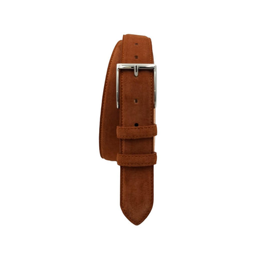 Cintura 3,5 cm in vera pelle scamosciata Ruggine con fodera Nabuk e fibbia Nichel free - ESPERANTOBELTS