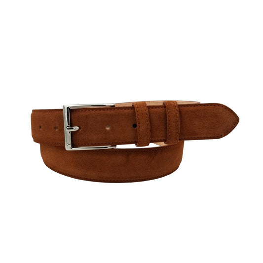 Cintura 3,5 cm in vera pelle scamosciata Ruggine con fodera Nabuk e fibbia Nichel free - ESPERANTOBELTS