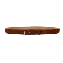 Carica l'immagine nel visualizzatore di Gallery, Cintura 3,5 cm in vera pelle scamosciata Ruggine con fodera Nabuk e fibbia Nichel free - ESPERANTOBELTS