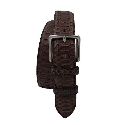 Back Cut Testa Moro - Cintura in Pitone Scaglia Centrale e Fibbia in Ottone