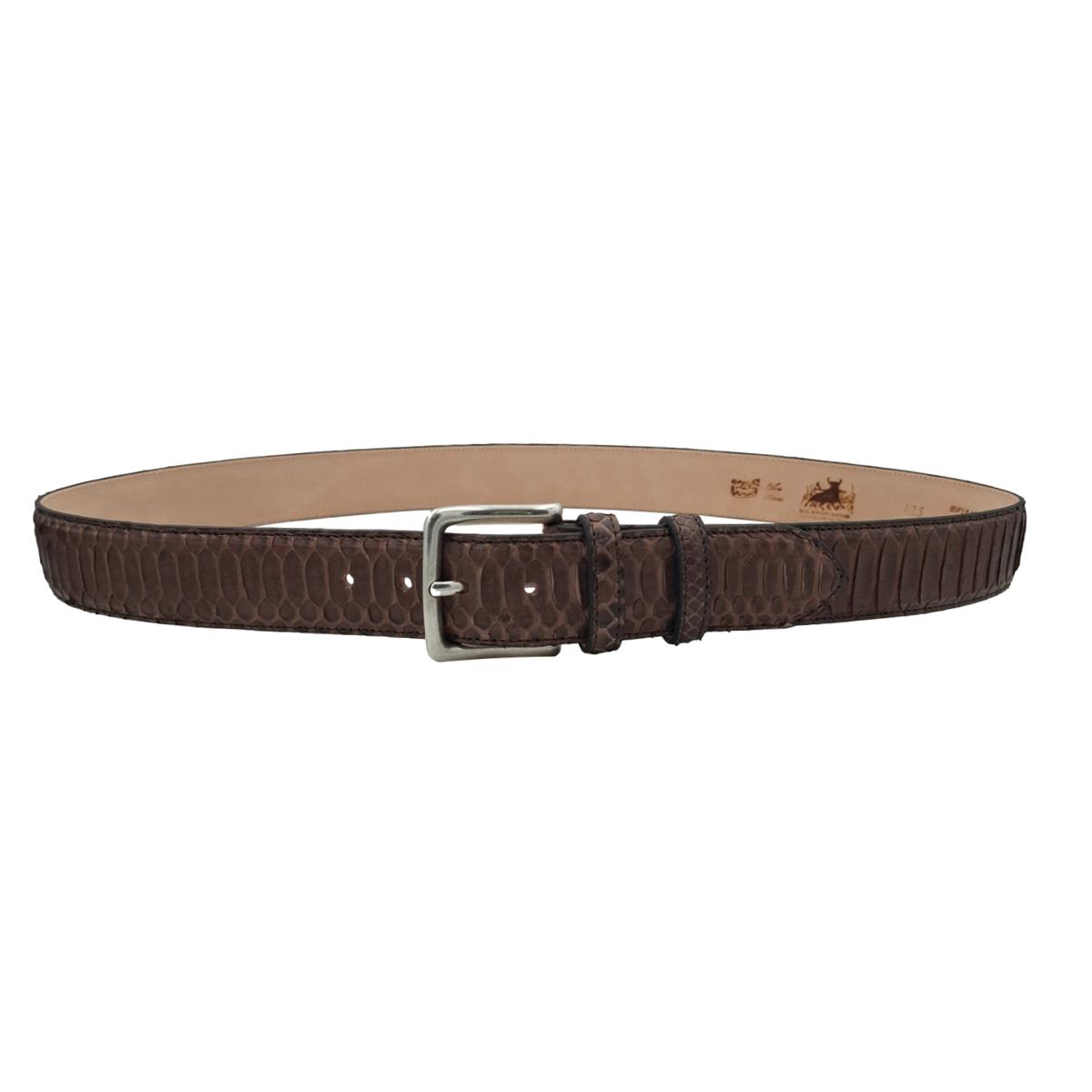 Back Cut Testa Moro - Cintura in Pitone Scaglia Centrale e Fibbia in Ottone