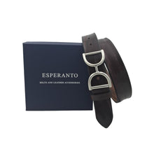 Carica l'immagine nel visualizzatore di Gallery, 🔥 NOVITA' 🔥 Double D - Cintura Testa di moro in cuoio di toro 3,5 cm con doppia staffa e aggancio rapido