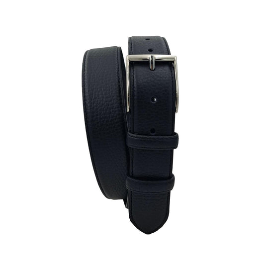 Cintura 3,5 cm in Pelle  stampa Cervo Nero, Fodera in Pelle Bovina e Fibbia anallergica