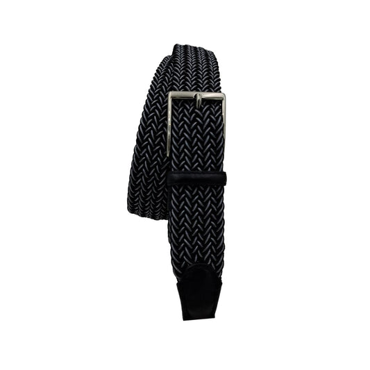 🔥NOVITA'🔥 Cintura spessa in viscosa 3,5 cm Bicolore Bianco Nero elastica con fibbia nichel free - ESPERANTOBELTS