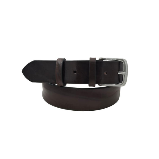 Cintura 4 cm in vero cuoio di toro Plissè con fibbia Satinata anallergica