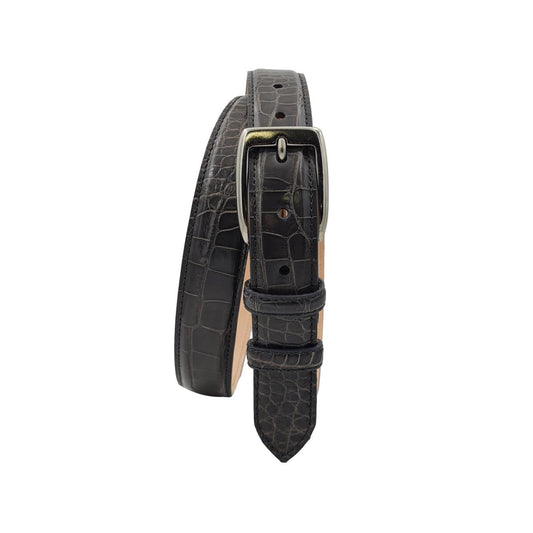 Monaco - Cintura 3 cm in vero coccodrillo e doppio passante - ESPERANTOBELTS