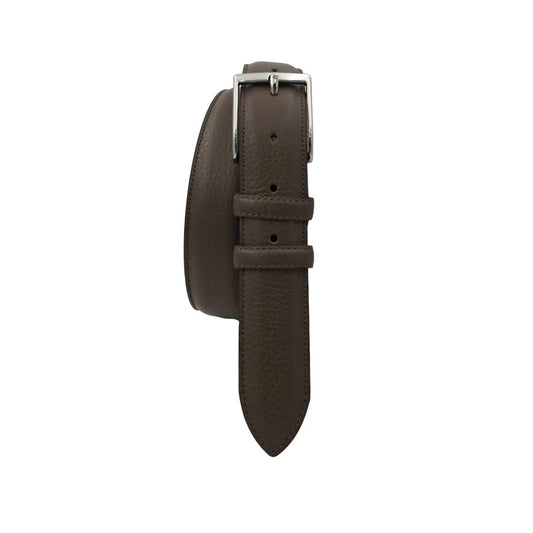 Cintura 3,5 cm in Pelle  stampa Cervo Senape, Fodera in Pelle Bovina e Fibbia anallergica