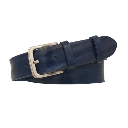 Cintura XXL 4 cm in cuoio di toro resistente con fibbia satinata anallergica ( TAGLIE EXTRALUNGHE )