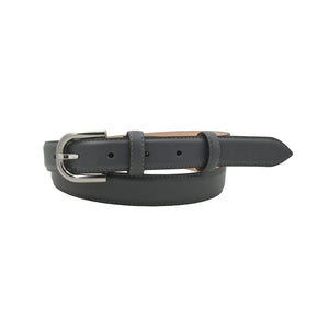 🔥NOVITA'🔥 Judit - Cintura 2,5 cm in vera pelle con fibbia argento lucido e doppio passante