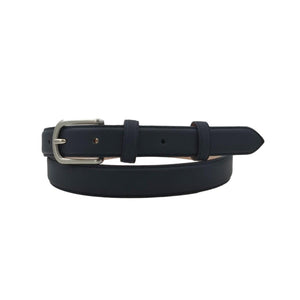 🔥NOVITA'🔥 Judit - Cintura 2,5 cm in vera pelle con fibbia argento lucido e doppio passante