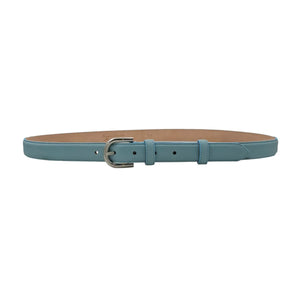 🔥NOVITA'🔥 Judit - Cintura 2,5 cm in vera pelle con fibbia argento lucido e doppio passante
