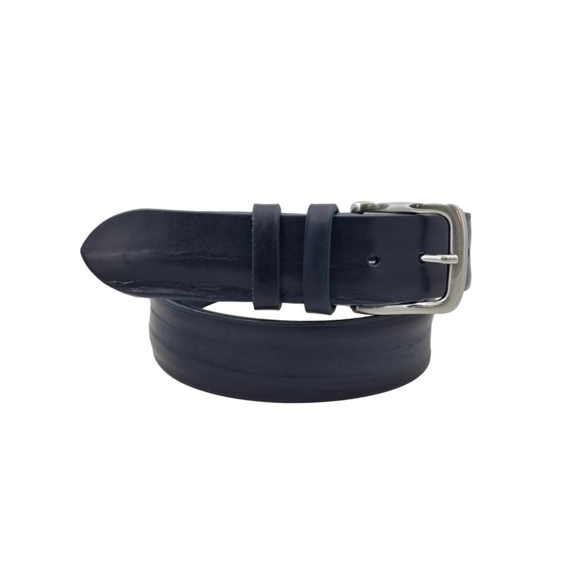 Cintura 4 cm in vero cuoio di toro Plissè con fibbia Satinata anallergica - ESPERANTOBELTS