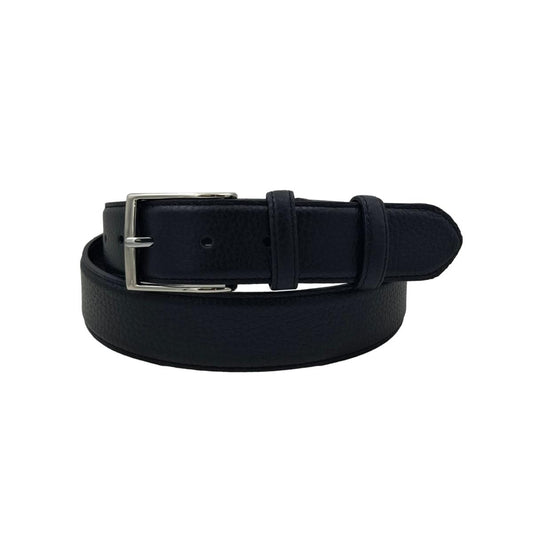 Cintura 3,5 cm in Pelle  stampa Cervo Nero, Fodera in Pelle Bovina e Fibbia anallergica