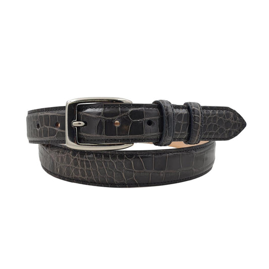 Monaco - Cintura 3 cm in vero coccodrillo e doppio passante - ESPERANTOBELTS