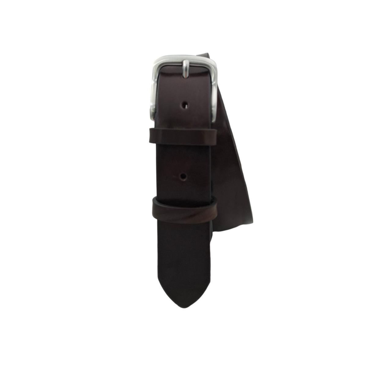 Cintura 4 cm in vero cuoio di toro Plissè con fibbia Satinata anallergica