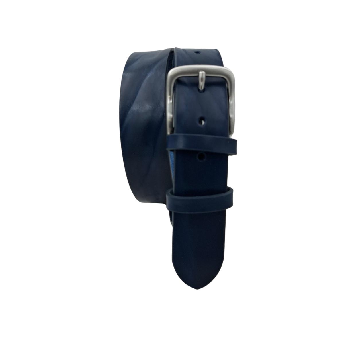 Cintura 4 cm in vero cuoio di toro Plissè con fibbia Satinata anallergica