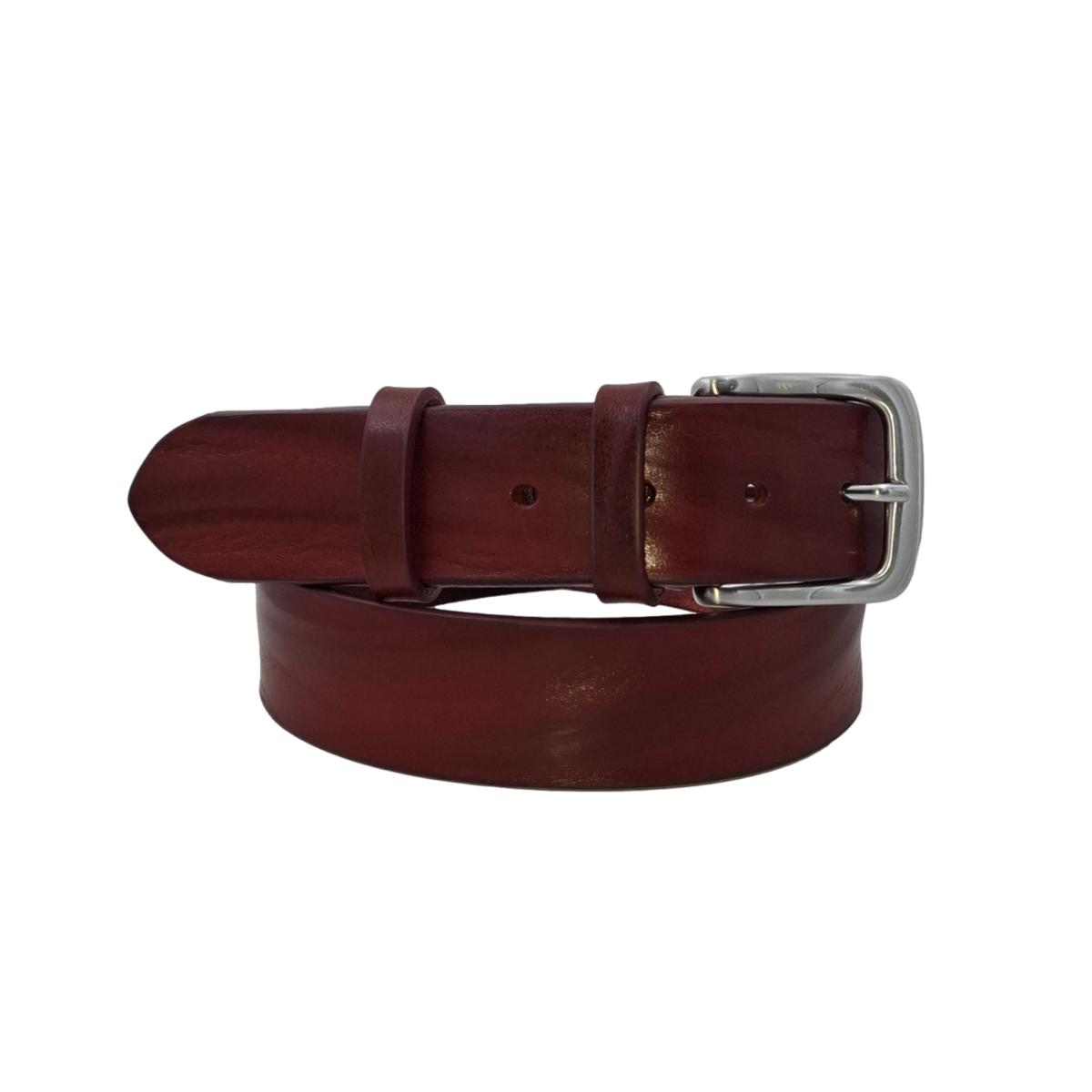 Cintura 4 cm in vero cuoio di toro Plissè con fibbia Satinata anallergica - ESPERANTOBELTS
