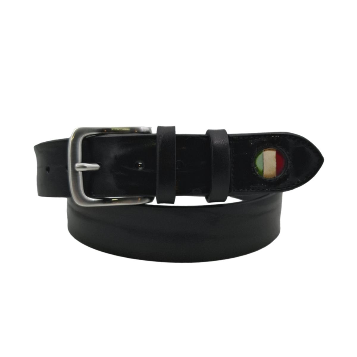 🔥 NOVITA' 🔥 Italian Dream - Cintura 4 cm in cuoio di toro bottalato con inserto bandiera Italia anticato a mano - ESPERANTOBELTS