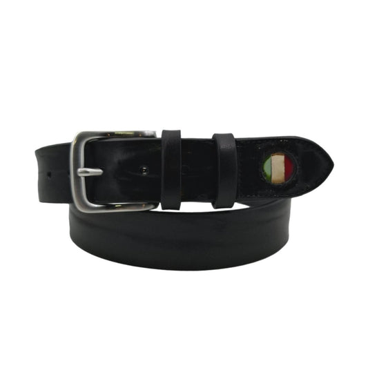 🔥 NOVITA' 🔥 Italian Dream - Cintura 4 cm in cuoio di toro bottalato con inserto bandiera Italia anticato a mano - ESPERANTOBELTS