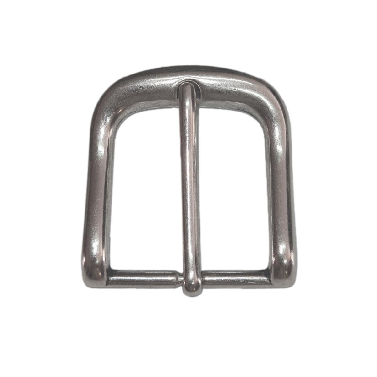 SERIE OTTONE - Fibbia arrotondata 3,5 cm in vero ottone 100% Nichel free