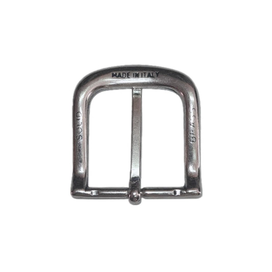 SERIE OTTONE - Fibbia arrotondata 3,5 cm in vero ottone 100% Nichel free