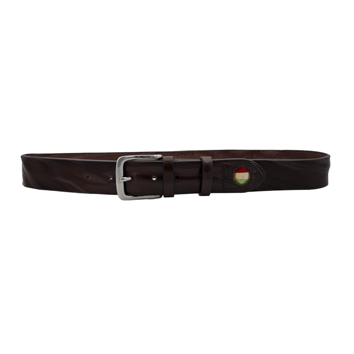 🔥 NOVITA' 🔥 Italian Dream - Cintura 4 cm in cuoio di toro bottalato con inserto bandiera Italia anticato a mano - ESPERANTOBELTS