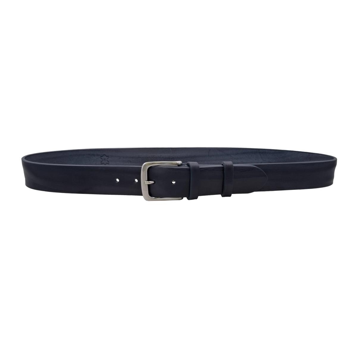 Cintura 4 cm in vero cuoio di toro Plissè con fibbia Satinata anallergica - ESPERANTOBELTS