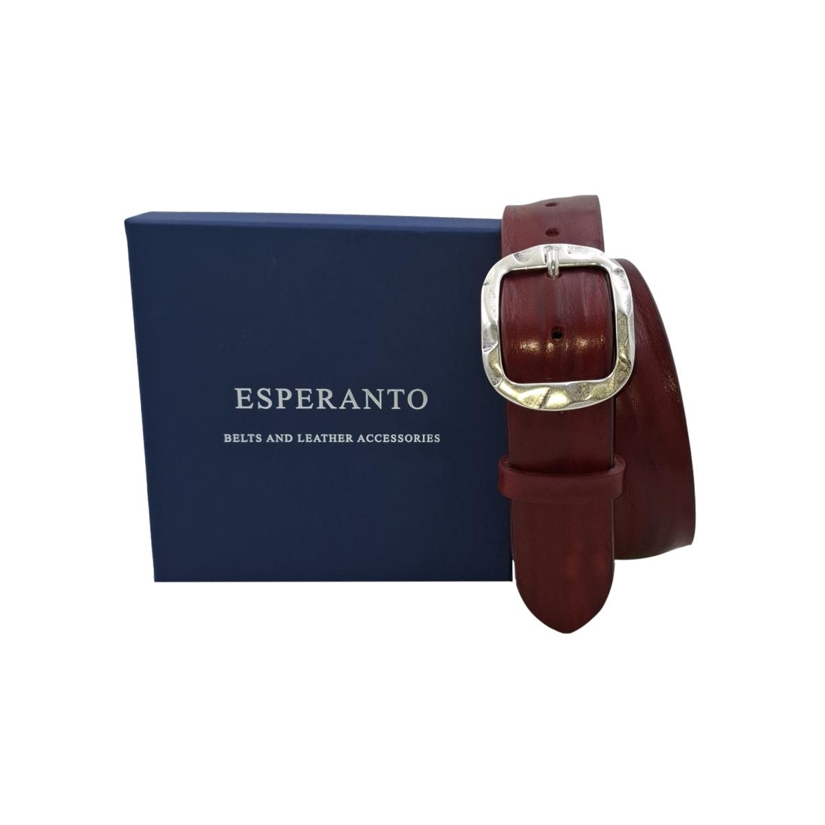 Cintura in vero cuoio di toro Plissettato 4 cm con fibbia intera Argento Antico