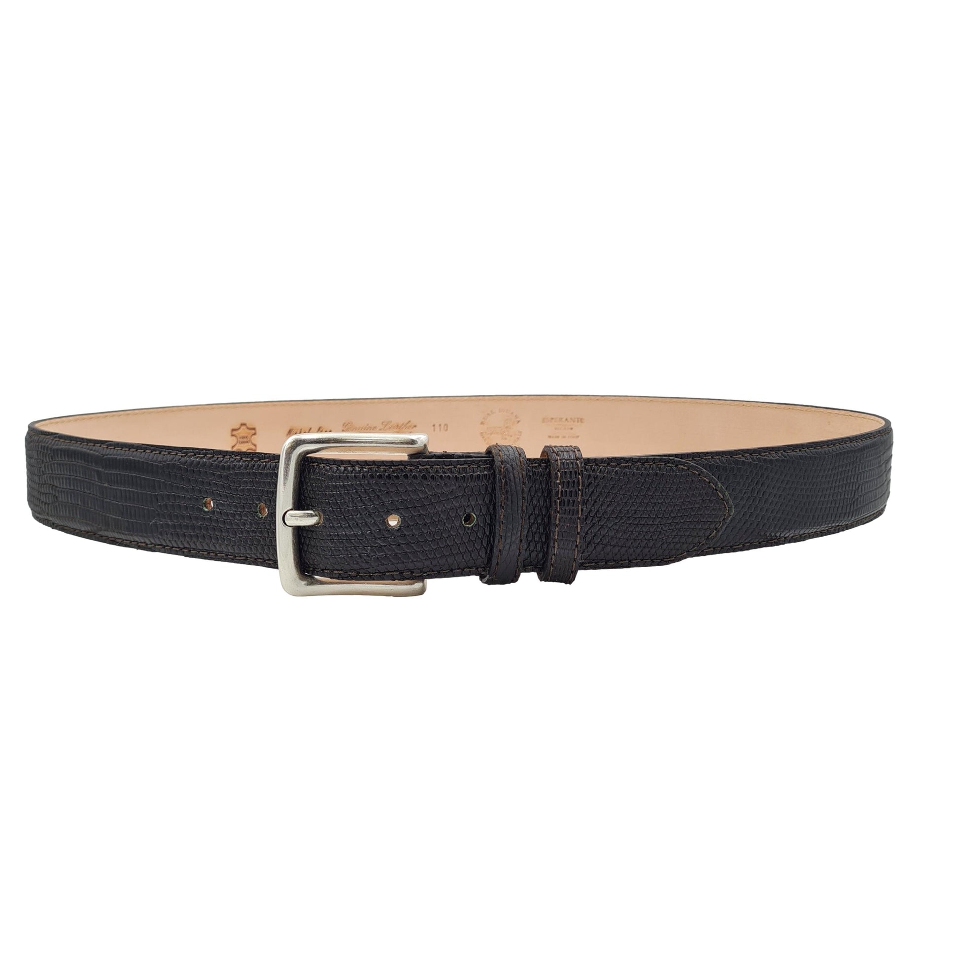 Cintura 4 cm in Vera Iguana con fibbia in ottone anallergica - ESPERANTOBELTS