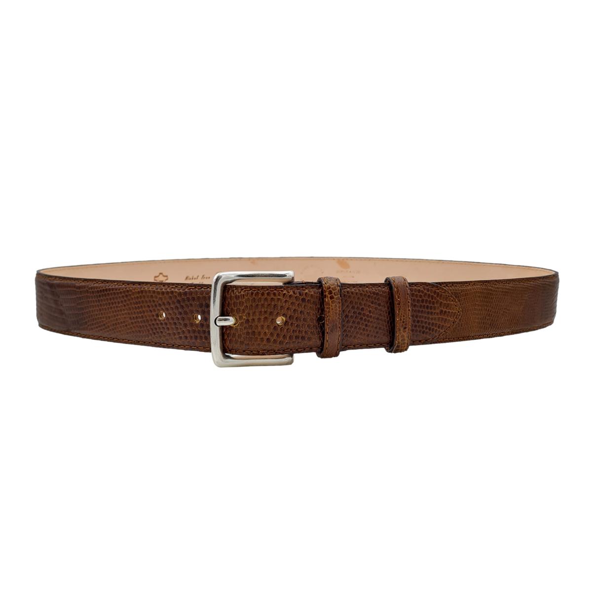 Cintura 4 cm in Vera Iguana con fibbia in ottone anallergica - ESPERANTOBELTS
