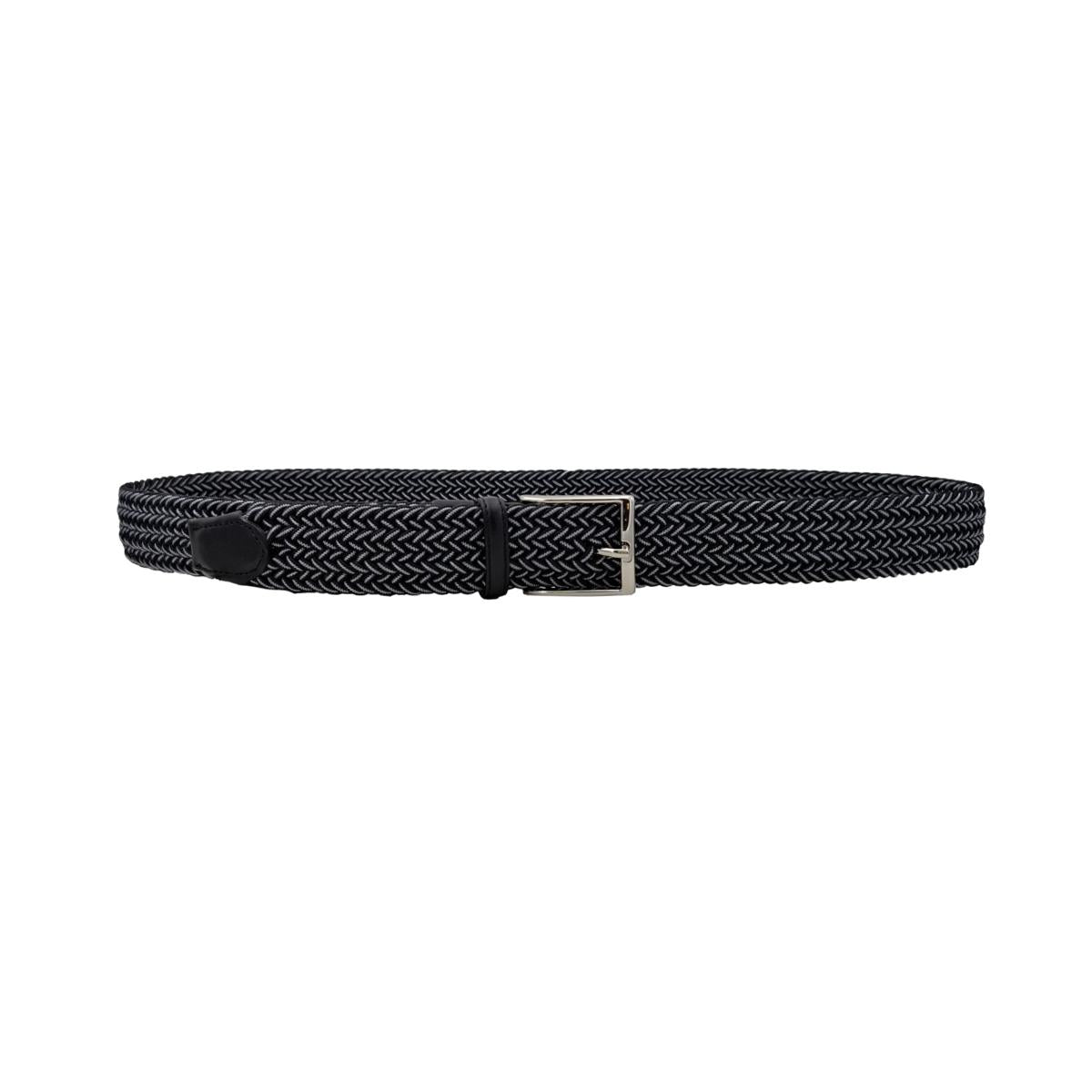 🔥NOVITA'🔥 Cintura spessa in viscosa 3,5 cm Bicolore Bianco Nero elastica con fibbia nichel free - ESPERANTOBELTS
