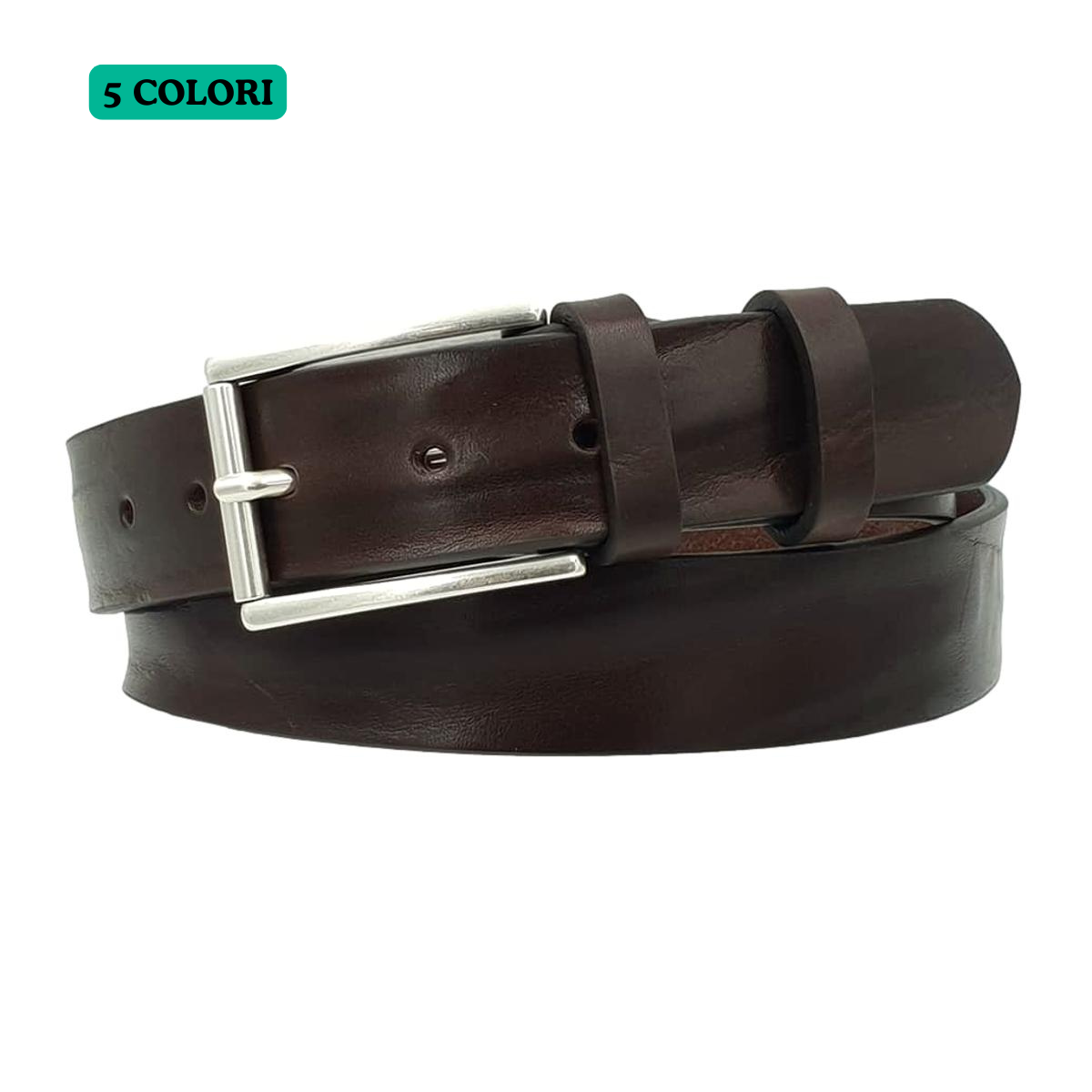 Cintura vero Cuoio 3,5 cm bottalata Plissè Accorciabile - ESPERANTOBELTS