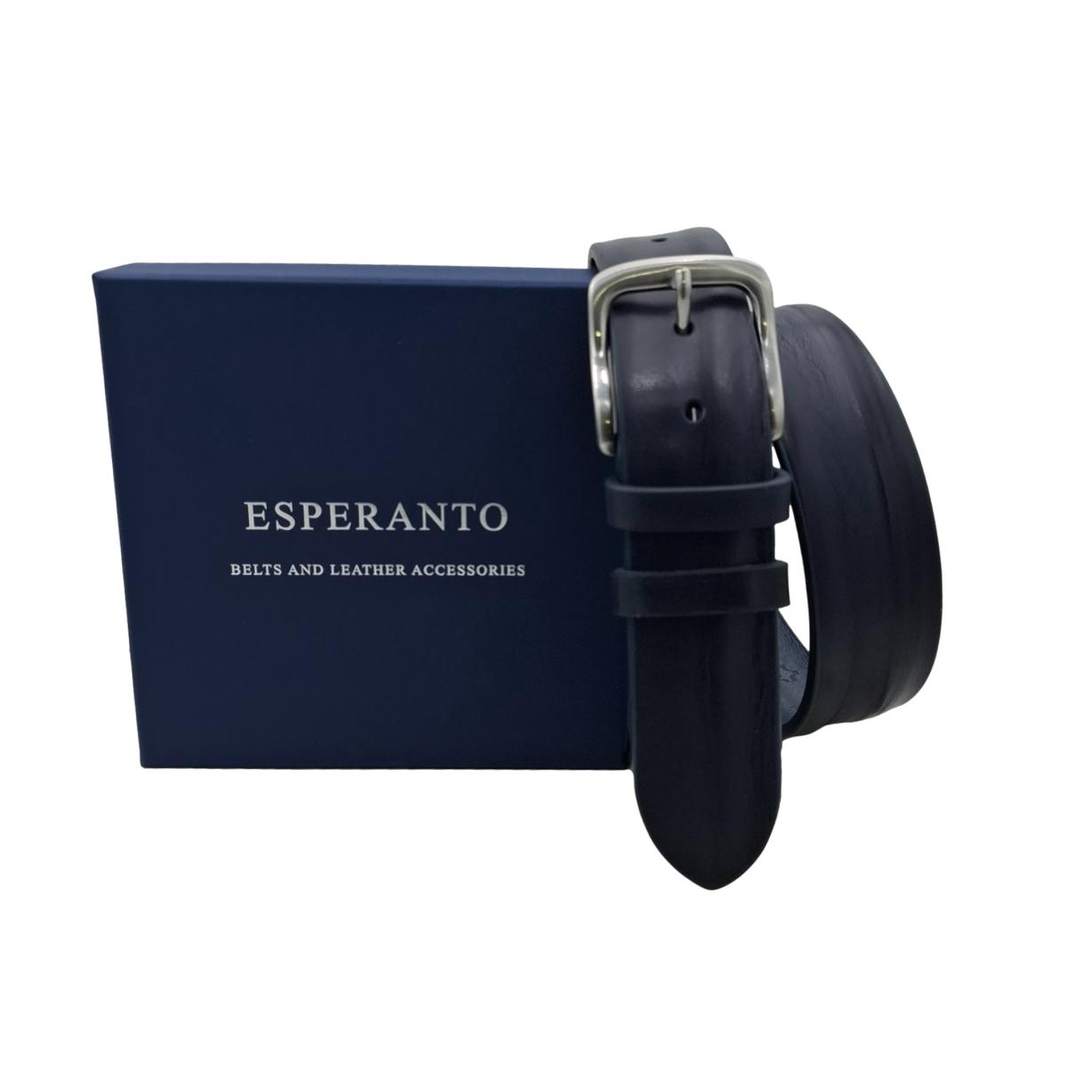 Cintura 4 cm in vero cuoio di toro Plissè con fibbia Satinata anallergica - ESPERANTOBELTS