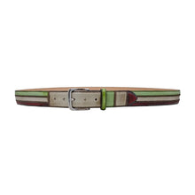 Carica l&#39;immagine nel visualizzatore di Gallery, 🔥 NOVITA&#39;  🔥  Italian Patriot - Cintura 4 cm Patchwork in cuoio anticato soggetto Bandiera tricolore Italia