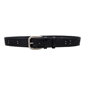 Black Panther - Cintura 4 cm in cuoio lavorato a mano con fibbia in ottone e borchie metalliche