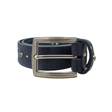 Carica l'immagine nel visualizzatore di Gallery, 🔥NOVITA'🔥  Blue Washed Royal - Cintura in cuoio Blu Washed con borchie e fibbia lavorata - ESPERANTOBELTS