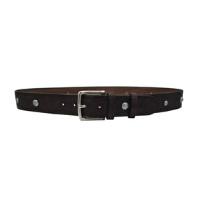 🔥 NOVITA' 🔥 Horses & Hooves - Cintura in cuoio 4 cm con borchie metalliche e fantasie di cavalli e ferri di cavallo