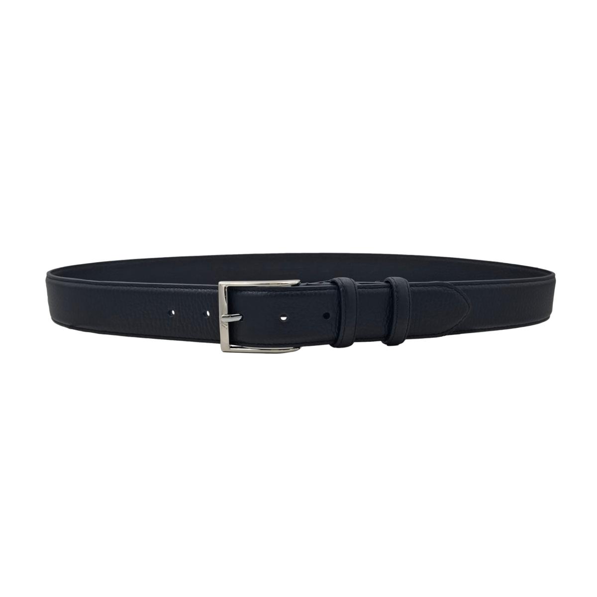 Cintura 3,5 cm in Pelle  stampa Cervo Nero, Fodera in Pelle Bovina e Fibbia anallergica