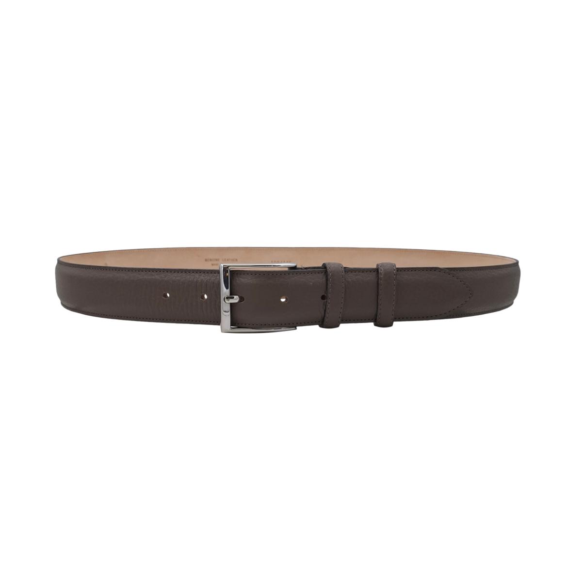 Cintura 3,5 cm in Pelle  stampa Cervo Senape, Fodera in Pelle Bovina e Fibbia anallergica