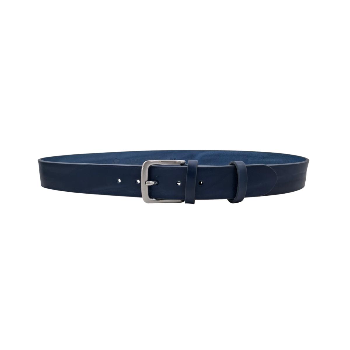Cintura 4 cm in vero cuoio di toro Plissè con fibbia Satinata anallergica