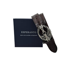 Carica l'immagine nel visualizzatore di Gallery, 🔥 NOVITA' 🔥 Circle of Horses - Cintura Testa di moro 4 cm in cuoio di toro con fibbia intera fantasia cavalli