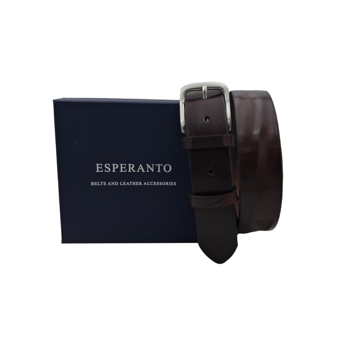 Cintura 4 cm in vero cuoio di toro Plissè con fibbia Satinata anallergica