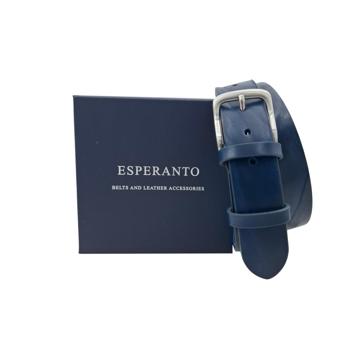 Cintura 4 cm in vero cuoio di toro Plissè con fibbia Satinata anallergica