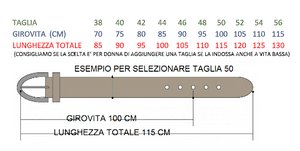 Cintura 3,5 cm in vitello Nabuk con fibbia anallergica - Moro