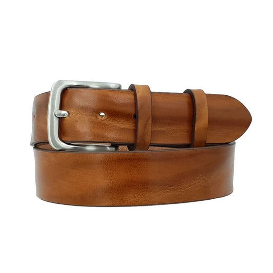 Cintura XXL 4 cm in cuoio di toro resistente con fibbia satinata anallergica ( TAGLIE EXTRALUNGHE )
